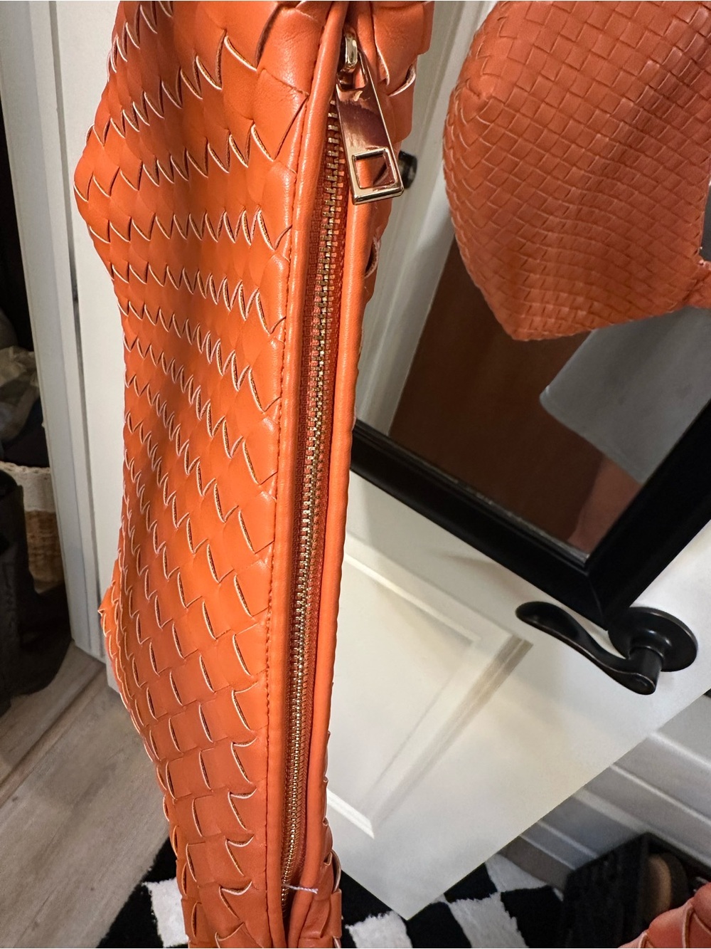 a new day Woven Hobo Tote in Burnt Orange - Picture 2 of 9